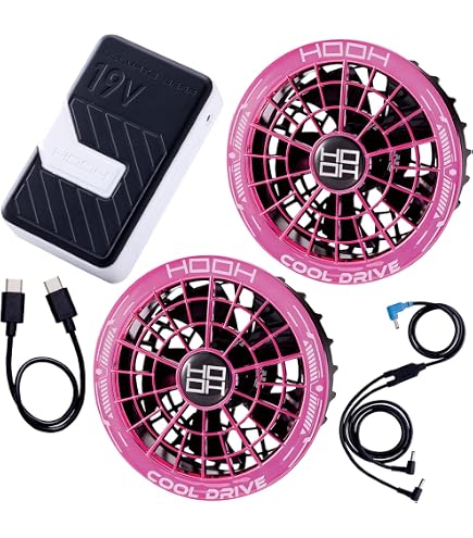 Amazon.co.jp: HOOH 快適ウェア新型19Vバッテリーセット(バッテリー