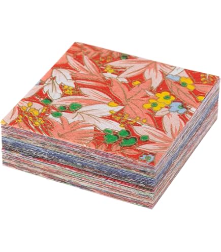 Amazon | 和紙かわ澄 千代紙 友禅和紙 7.5×7.5cm 100柄各1枚 100枚入