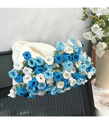 Amazon｜花束になるブランケット 110cm かぎ針編みのブーケ