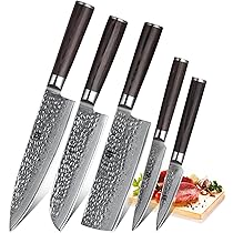 開封済・未使用】XINZUO ダマスカス鋼 包丁 5本セット キッチンナイフ