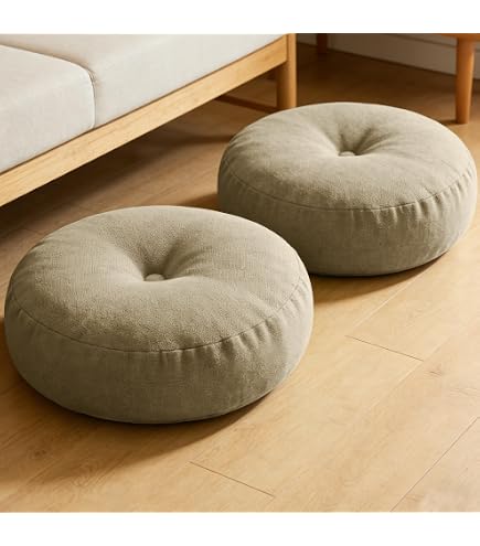 Amazon.co.jp: 座布団 円座クッション 黒 フロアクッション ラウンド
