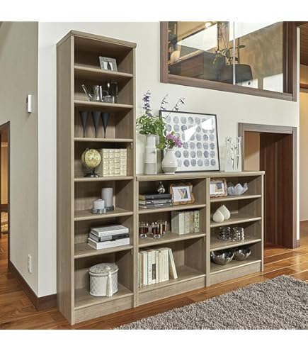 Amazon｜クロシオ 強化棚シェルフ 強化棚板 国産本棚 80-180 ブラウン