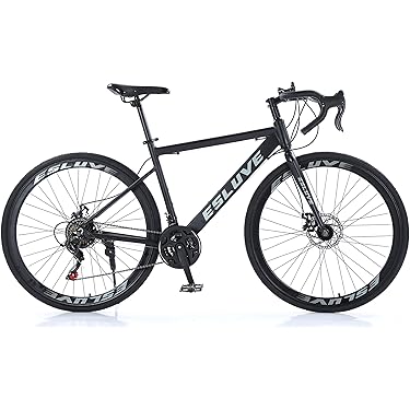 新品 ロードバイク マウンテン ロード 自転車 アウトドア 通勤通学 白 Amazon | 26インチバイクカーボンスチールフルサスペンション