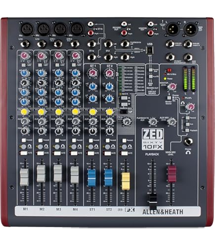 Amazon | ALLEN&HEATH USB搭載 コンパクト・ミキサー ZED-10 | DJ