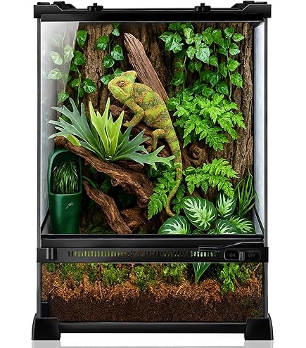 Amazon | Zoo Med ReptiBreeze LED Lights Deluxe Black Screen Cage