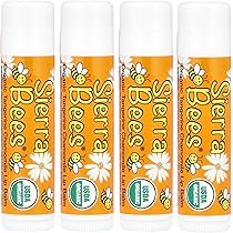 【新品】シエラビーズ　オーガニックリップバーム　ココアバター　4個パック Amazon.co.jp: Sierra Bees, オーガニックリップバーム、ココ