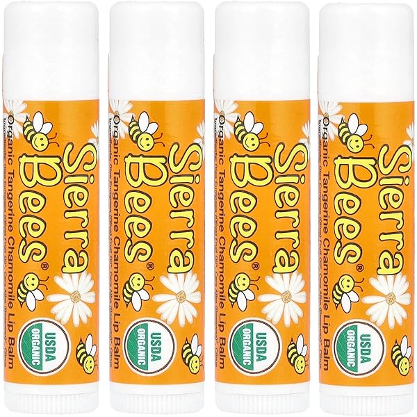 【新品】シエラビーズ　オーガニックリップバーム　ココアバター　4個パック Amazon.co.jp: Sierra Bees, オーガニックリップバーム、ココ