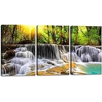 Amazon.co.jp: 森林 アートパネル 3枚 滝 日光 絵画 湖 風景画