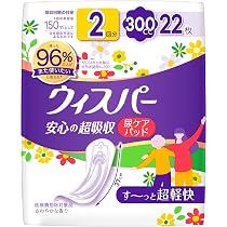 Amazon | ウィスパー 安心の超吸収 300cc 22枚 (尿漏れパッド 尿とり