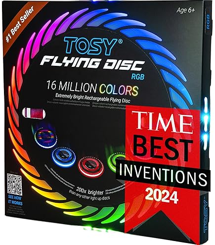 Amazon.co.jp: TOSY フライングディスク - 108 RGB マルチカラー LED
