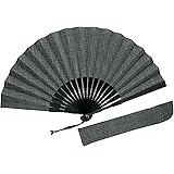 [白竹堂] つむぎかすり扇子セット (桐箱入り)