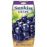森永乳業サンキスト 100%グレープ 200ml [ ぶどうジュース 紙パック 飲料 ドリンク 飲み物 常温保存 ]×24本