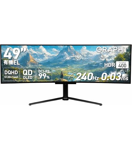 Amazon.co.jp: Dell U4924DW 49インチ 曲面 USB-C ハブ モニター 5120