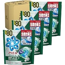 Amazon.co.jp: アリエール ジェルボール【ケース品】大容量 80個×4袋