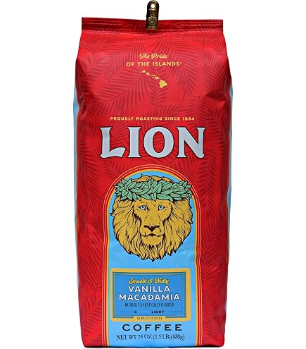 Amazon.co.jp: ライオンコーヒー バニラマカダミア 24oz 680g (豆