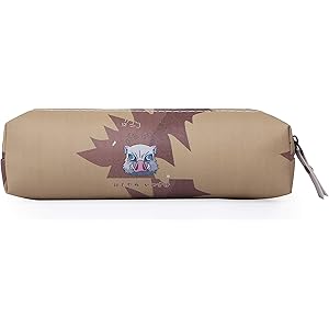 Chermyaa 鬼滅の刃 ペンケース PU 鉛筆のサック 文具収納 筆箱 筆入れ 小学生 ポーチ ペンシルケース 化粧ポーチ 軽量 多機能 男女兼用 通学 鉛筆ケース ペン袋 (嘴平伊之助)