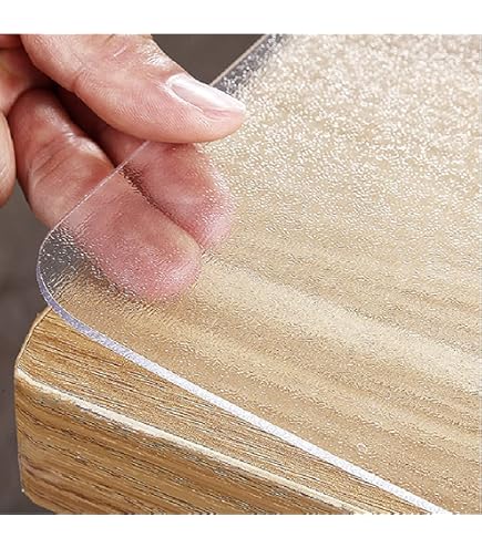 Royhom Clear Plastic Table Cover Protector 42 X 108 Inch, 2mm Thick Clear Table Cover Protector, PVC Desk Mat, Easy To Clean, Waterproof Tablecloth For Kitchen, Dinning Room - View #6