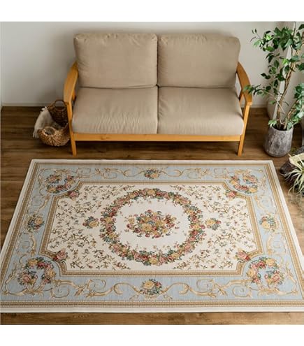 専用　ベルギー製ラグ ベルギーで作られたベニワレン風の平織りウィルトンラグ 約 136