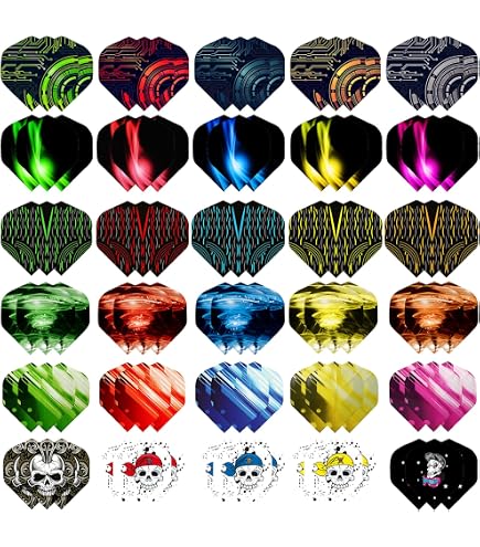 Harrows Quadro Dart Flights – 3er Pack Sugar Skull Design, Tag Der Toten, 75 Mikron