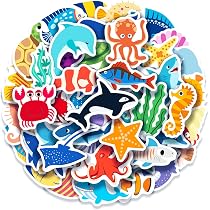 100 Pcs Ocean Stickers, Sea Creature Stickers, Under The Sea Animal...