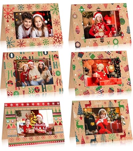 Amazon | Remerry クリスマスフォトフレームカード 72枚パック 4 x 6