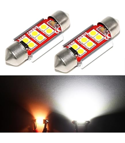 Yonput 36mm LED Bulbs 6000K Pure White Bright Interior Car Lights Error Free 9 Smd 5630 Chipsets De3021 Bulb For Dome Light Map Light License Plate Lights Courtesy Light 8 Pcs