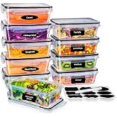 Feshory 10 Pack Meal Prep Containers & Bento Lunch Boxes with Leak Proof Lids - Food Storage Container, Freezer Containers, F