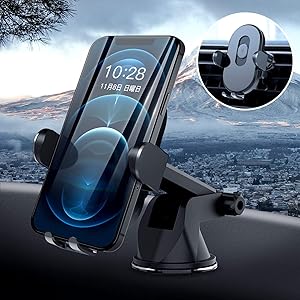 Xingmeng qi 車載 ワイヤレス充電器 車載ホルダー magsafe 車載 識別機能搭載 100mAh電池 自動…