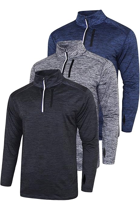 Men's quarter zip athletic Clearance