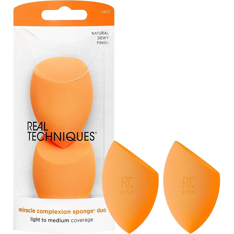 Amazon | Real Techniques, ミラクルパウダースポンジ、1個 | Real