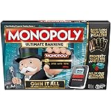 Monopoly Ultimate Banking - Electronic with Chip Cards for cash - 2 to 4 players - Classic Family Board Games & Kids Toys - A