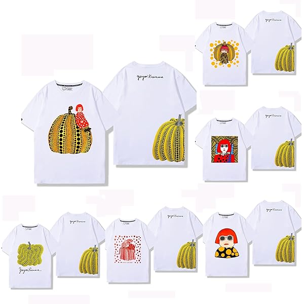 Amazon | [MoMA] 草間彌生：Tシャツ 南瓜 ネイビー L | Tシャツ