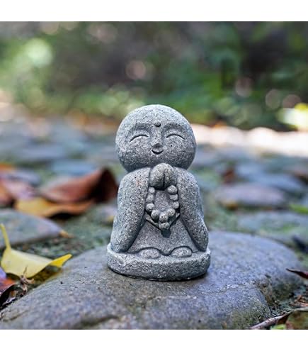 Amazon.co.jp: 癒しのお地蔵さん 置物 みかげ石 かわいい 御影石のお
