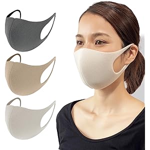 〔HYPER GUARD〕 洗えるマスク 日本製 3枚入り 大きめ Lサイズ グレー あらえる マスク 在庫あり 国内検査合格済み 通気性 個包装 抗菌防臭 3層構造 ポリウレタン 立体構造 繰り返し使える ホコリ 花粉 PM2.5 対策 男女兼用 MASK-1-GRY-L_tb