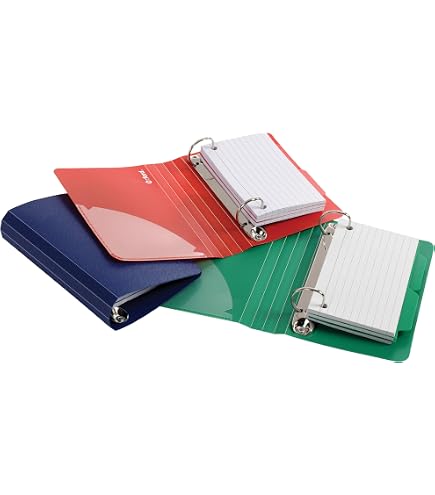 index card binder ring 1InTheOffice Cards with 3x5, Flash Cards with Ring, Single Hole Punched Notecards, 65 Cards, 3 Pack : Office Products Keep important notes and lists gathered together with these index cards Mead RingDex Index Cards In