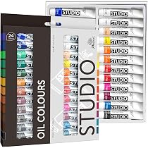 Amazon | PHOENIX 油絵具セット – 24色×12mlチューブ 無毒の油性絵具