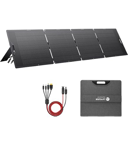Amazon | LVYUAN 400W ソーラーパネル 折りたたみ式 12V/24V切替接続