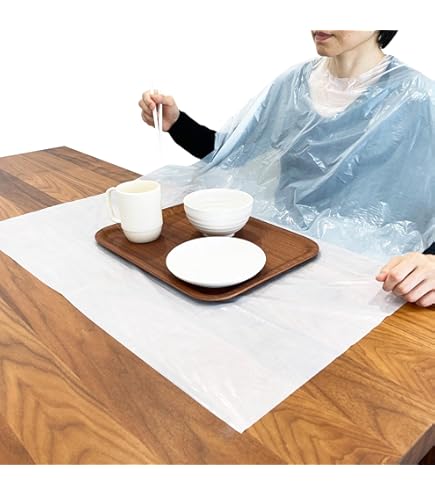 Amazon | サンフラワー SUN71 食事用ポリエプロン ホワイト