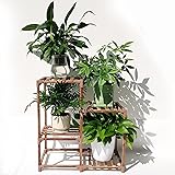 フラワースタンド プランタースタンド 花台 園芸 ジャグスタンド 観葉植物 鉢スタンド ガーデンラック 室内 室外 木製 植木台 4鉢 多層