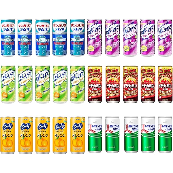 Amazon.co.jp: サンガリア 炭酸飲料 缶 250ml セット 4種 計30本