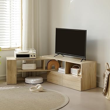 新品！工房直送 天然木 ローボード テレビ台 キャスター付きで楽々移動❣️ 279837-1.jpg