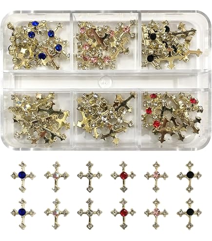 Amazon | ネイルパーツ クロス 40個セット 3D 立体 レトロ クロス