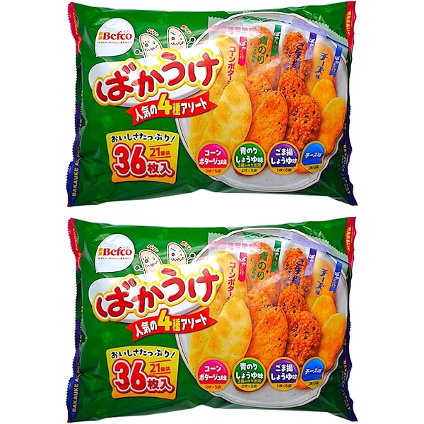 Amazon.co.jp: 栗山米菓 ばかうけ青のり 18枚 : 食品・飲料・お酒