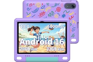 SVITOO キッズタブレット 10インチ Wi-Fiモデル Android16 子供向け知育用 【保護者制限付き＆耐衝撃EVAケース】 | 20GB/32GB/1TB拡張 キッズスペース搭載 YouTube Kids対応 数千点知育アプリ使い放題 
