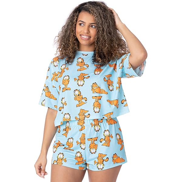 Pyjama Femme Pusheen Le Chat - T-shirt 'Nah' Et Pantalon Imprimé - 100% Coton - Taille S à XL - Cadeau Fan De Chats