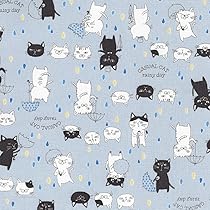 Amazon | 猫柄 生地 キュートなねこちゃん Gポプ 布 布地 手芸【1m