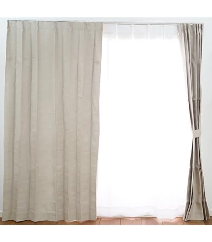 Amazon｜スミノエ(Suminoe) セミオーダーカーテン アイボリー 幅110cm