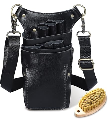 Amazon.co.jp: 本革シザーケース シザーバッグ スタースタッズ