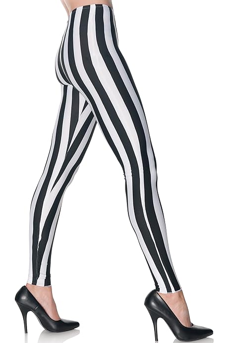 black and white striped legging