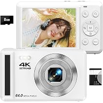 Amazon | Keculboデジカメ 4K 64MP デジタルカメラAFオートフォーカス